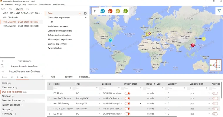 anyLogistix interface